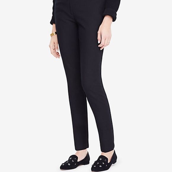 NWT  Ann Taylor Black Ankle Pant In Dense Twill - Picture 4 of 4
